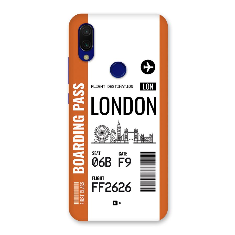 London Boarding Pass Back Case for Redmi Y3