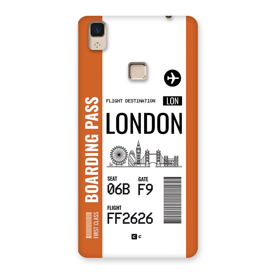London Boarding Pass Back Case for V3 Max