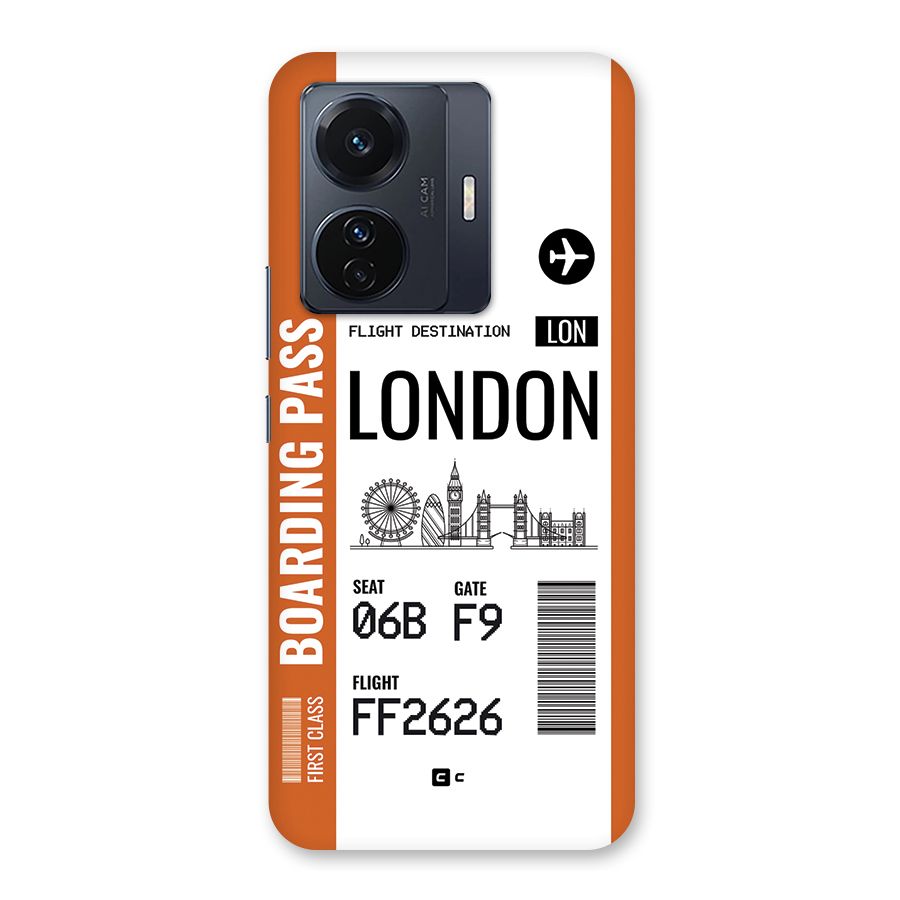 London Boarding Pass Back Case for Vivo T1 Pro