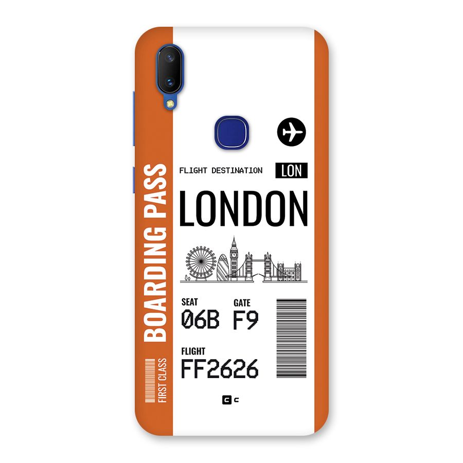 London Boarding Pass Back Case for Vivo V11