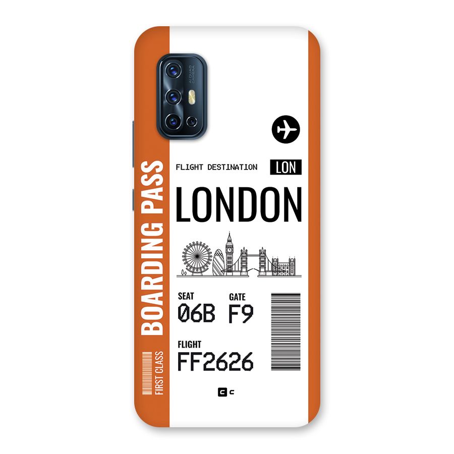 London Boarding Pass Back Case for Vivo V17