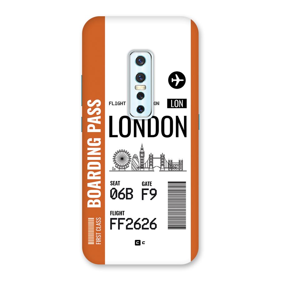 London Boarding Pass Back Case for Vivo V17 Pro