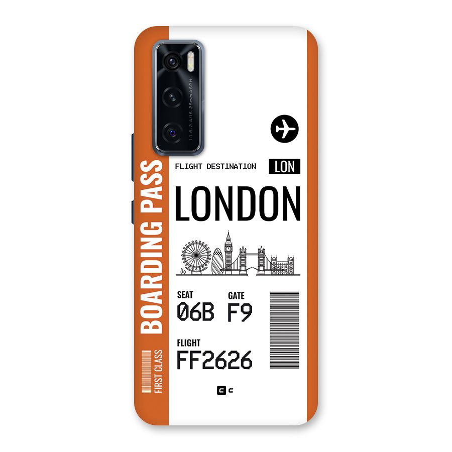 London Boarding Pass Back Case for Vivo V20 SE