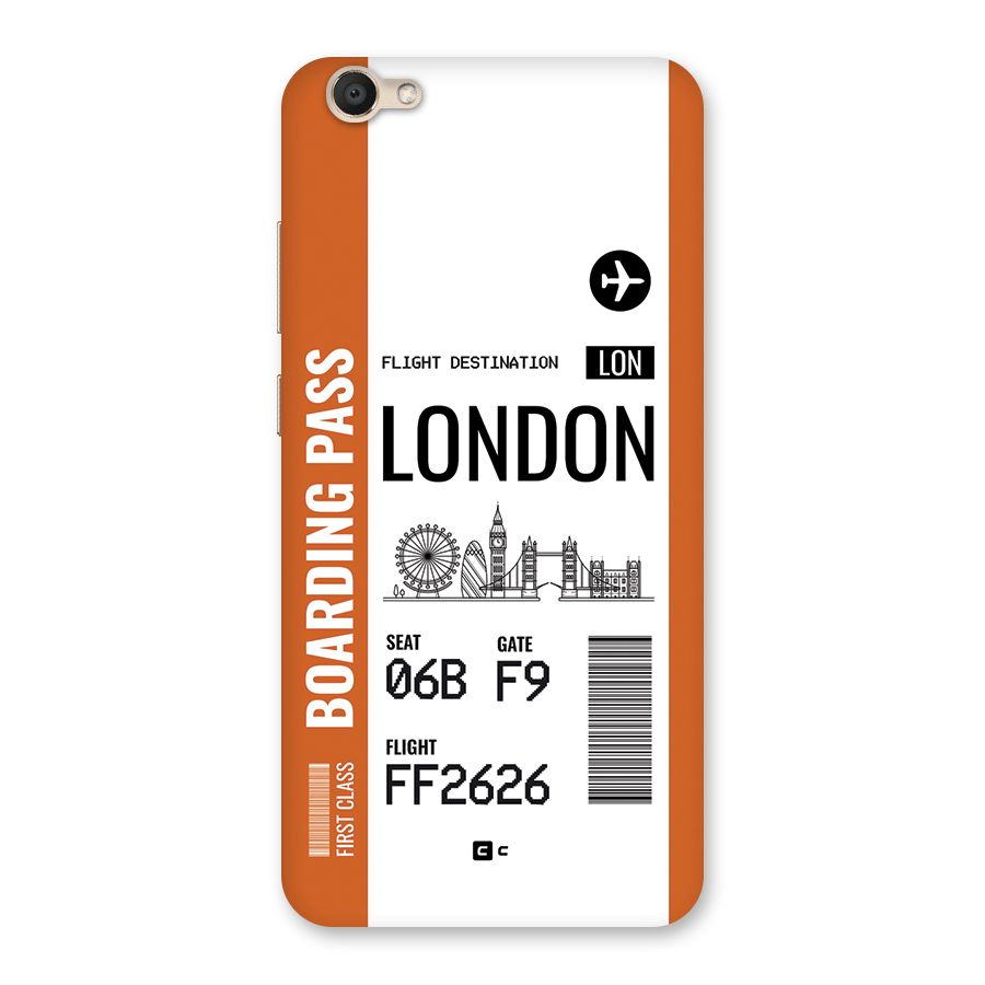 London Boarding Pass Back Case for Vivo V5