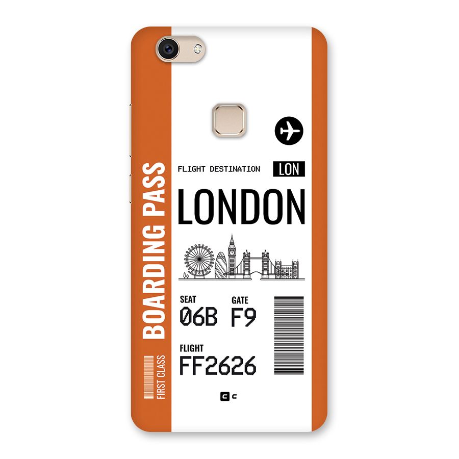 London Boarding Pass Back Case for Vivo V7