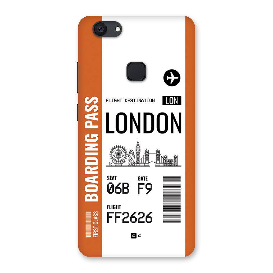 London Boarding Pass Back Case for Vivo V7 Plus