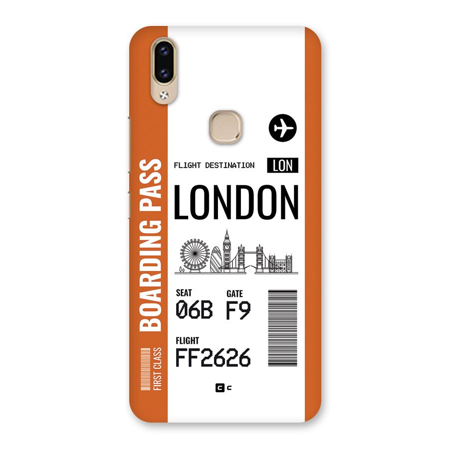 London Boarding Pass Back Case for Vivo V9 Youth