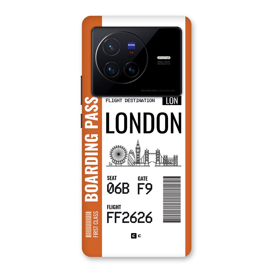 London Boarding Pass Back Case for Vivo X80