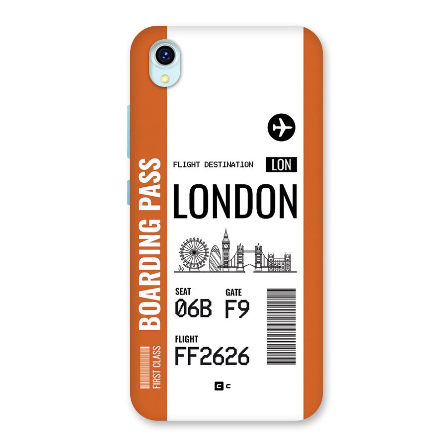 London Boarding Pass Back Case for Vivo Y1s