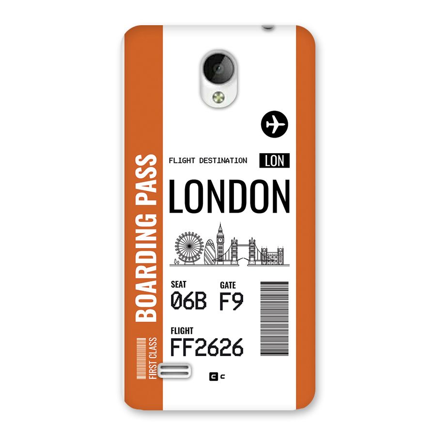 London Boarding Pass Back Case for Vivo Y21