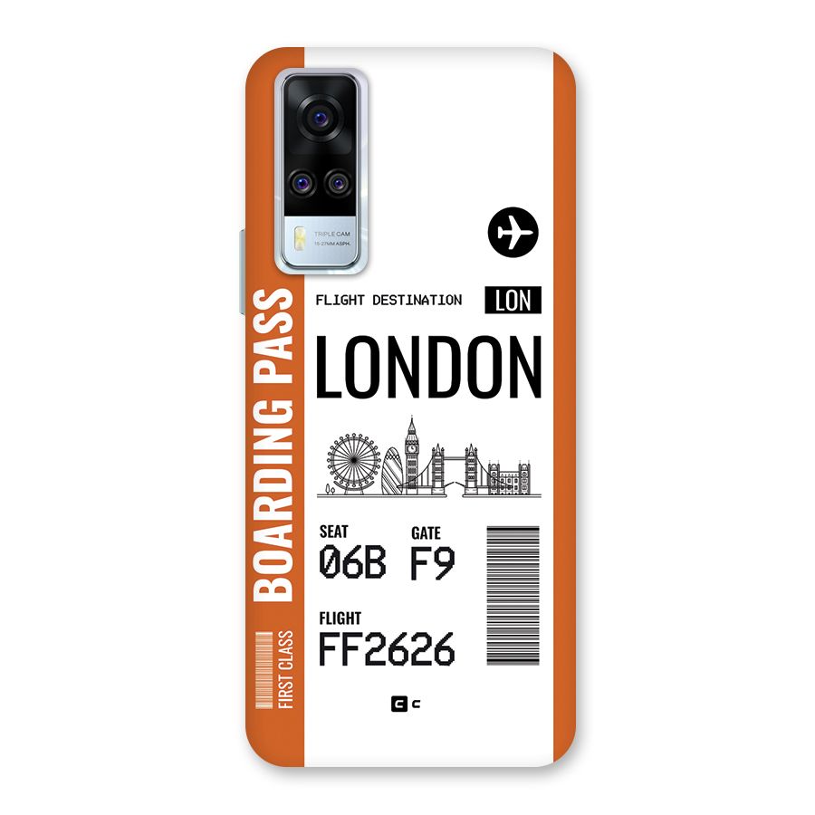London Boarding Pass Back Case for Vivo Y31