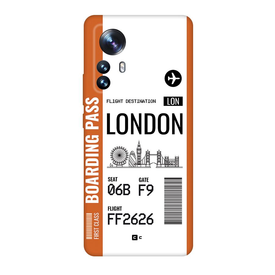 London Boarding Pass Back Case for Xiaomi 12 Pro