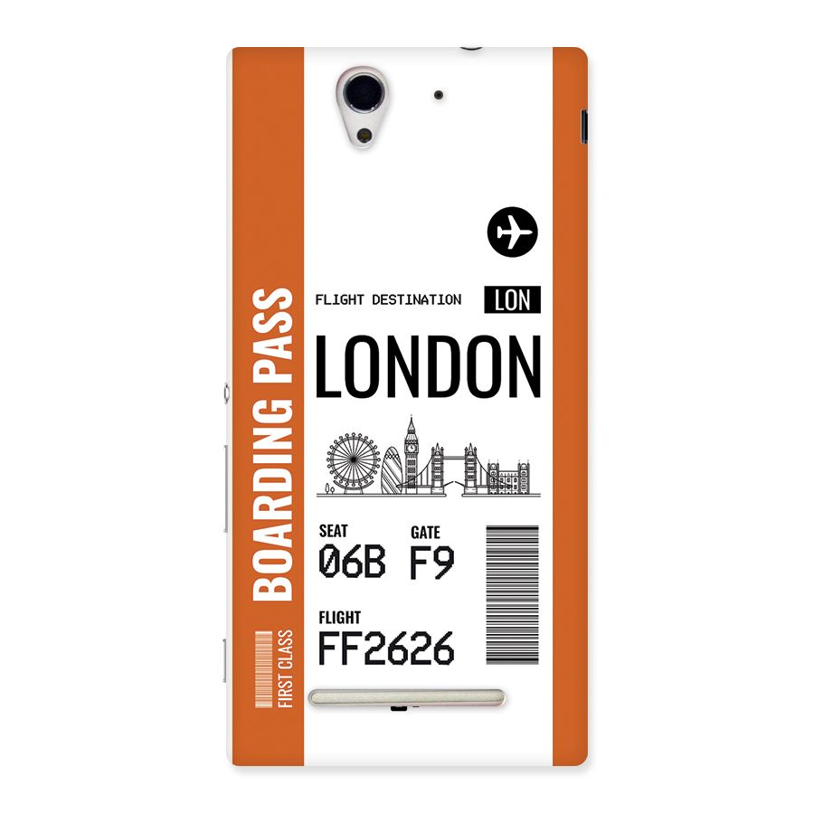 London Boarding Pass Back Case for Xperia C3