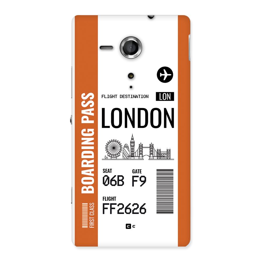 London Boarding Pass Back Case for Xperia Sp