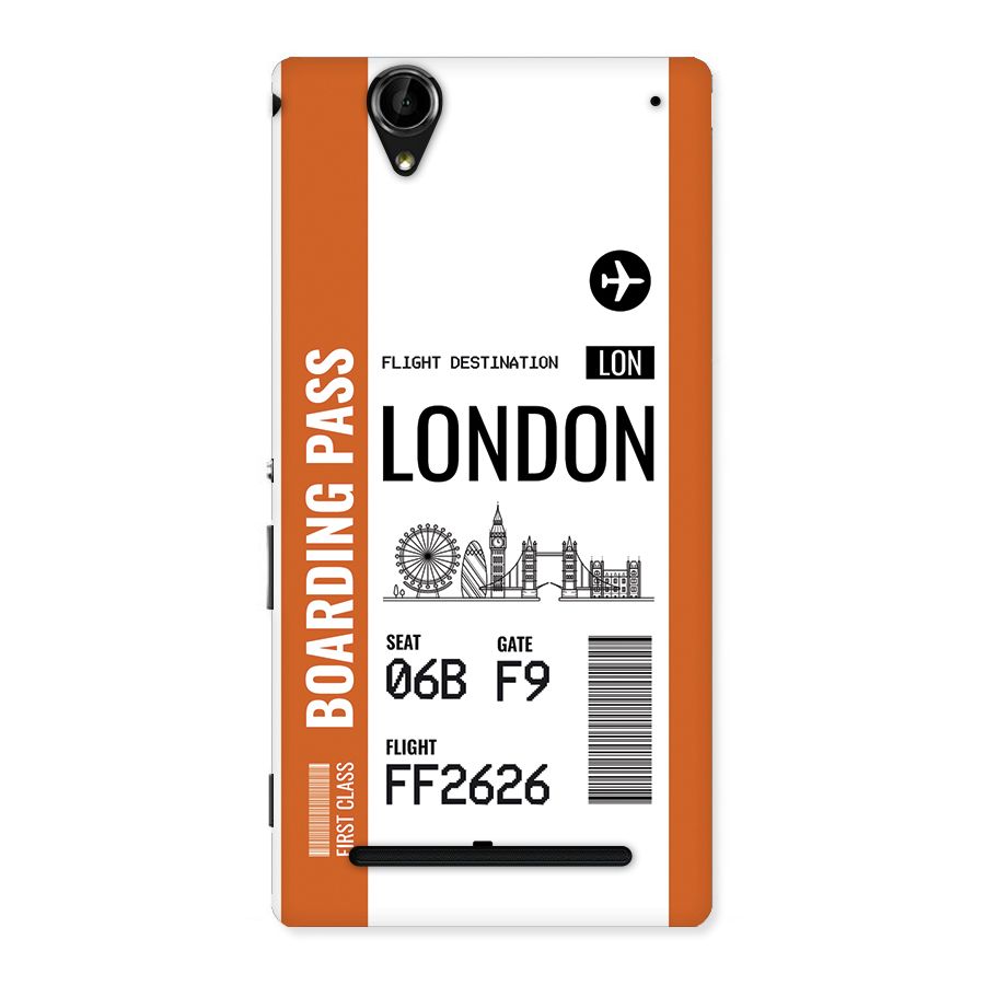 London Boarding Pass Back Case for Xperia T2