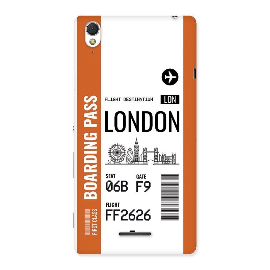 London Boarding Pass Back Case for Xperia T3