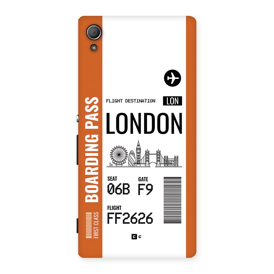London Boarding Pass Back Case for Xperia Z3 Plus