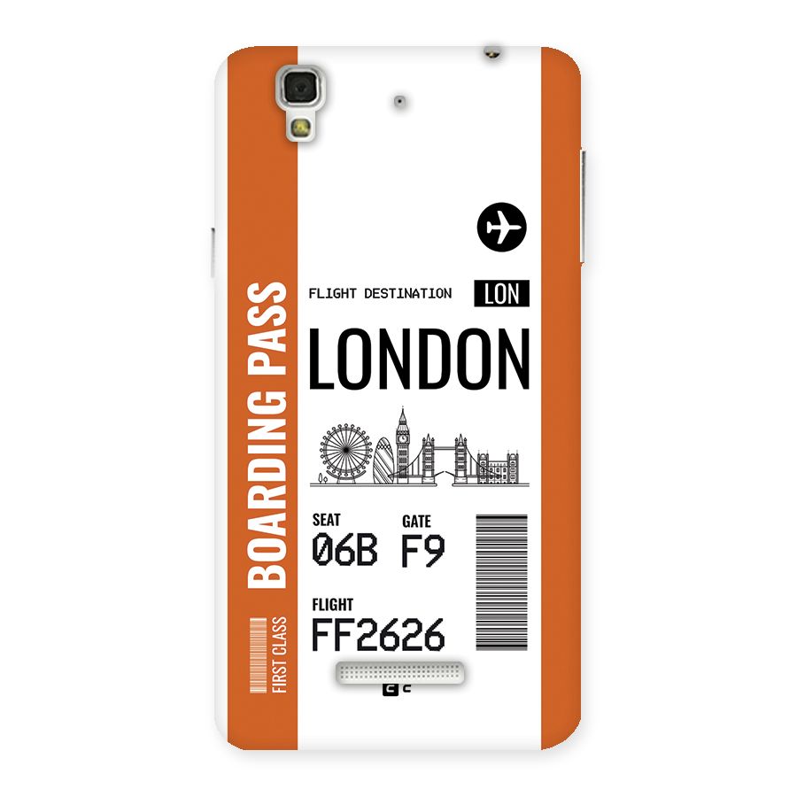 London Boarding Pass Back Case for YU Yureka Plus