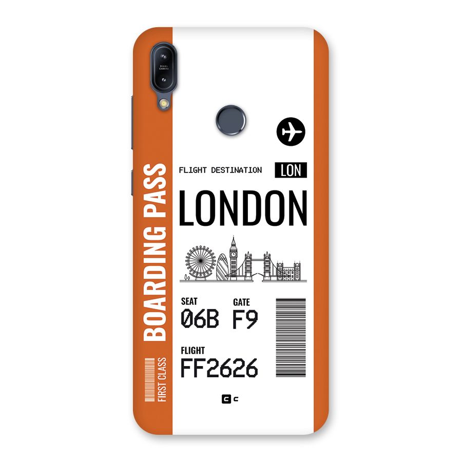 London Boarding Pass Back Case for Zenfone Max M2