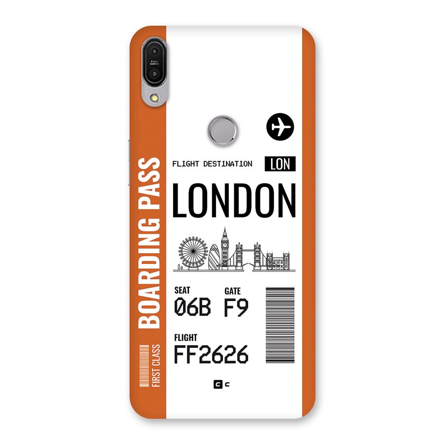 London Boarding Pass Back Case for Zenfone Max Pro M1