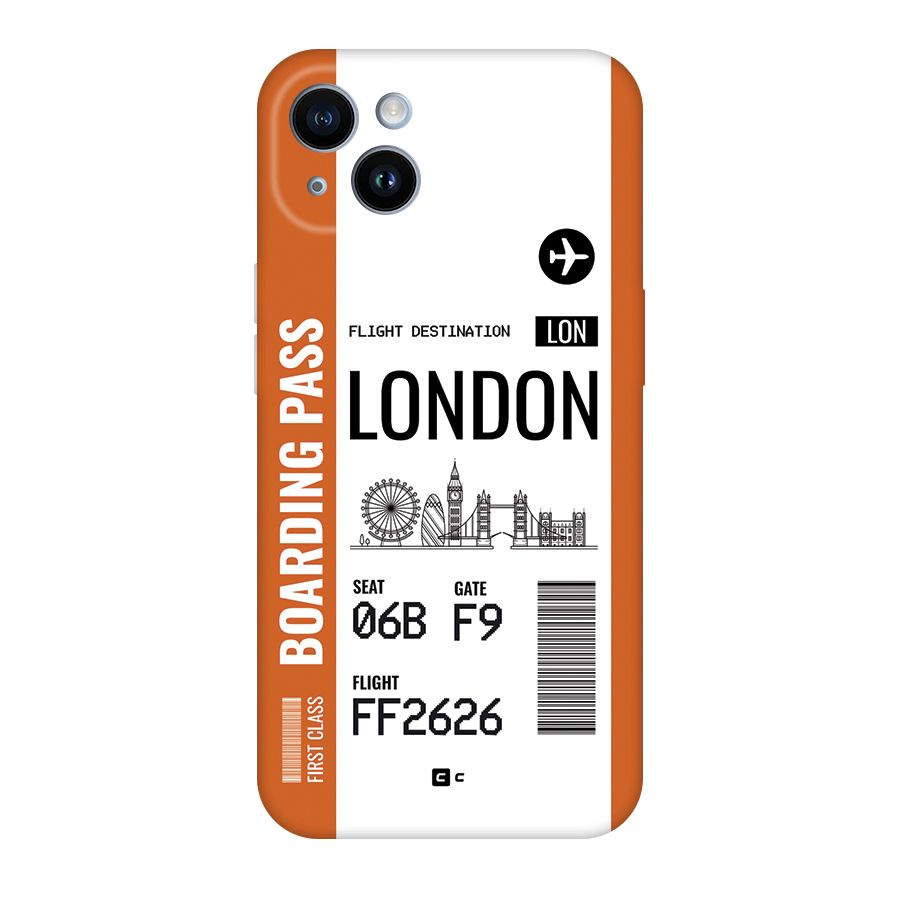 London Boarding Pass Back Case for iPhone 14