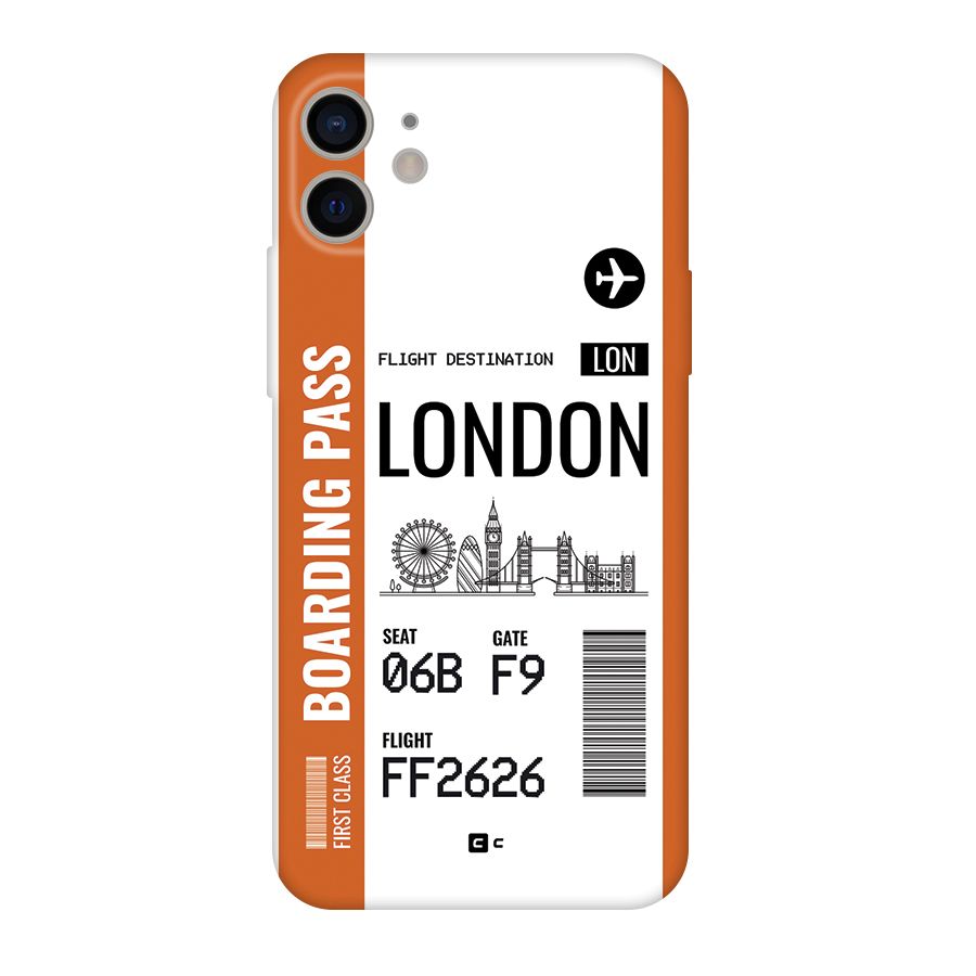 London Boarding Pass Back Case for iPhone 11