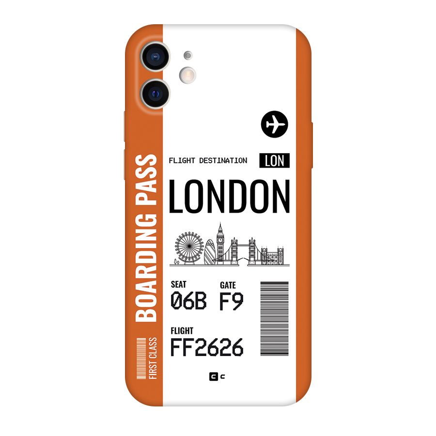 London Boarding Pass Back Case for iPhone 12