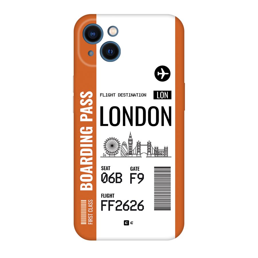 London Boarding Pass Back Case for iPhone 13