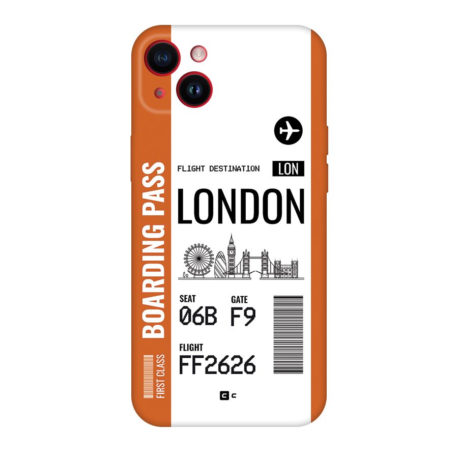 London Boarding Pass Back Case for iPhone 14 Plus