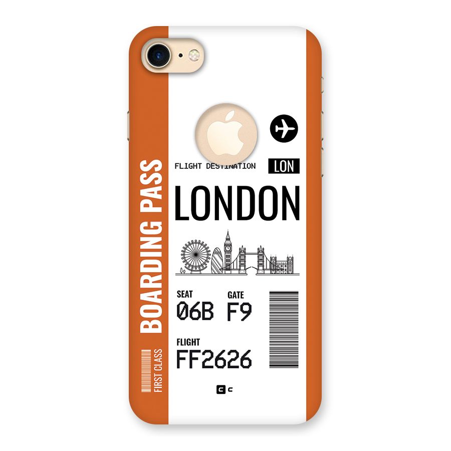 London Boarding Pass Back Case for iPhone 7 Logo Cut