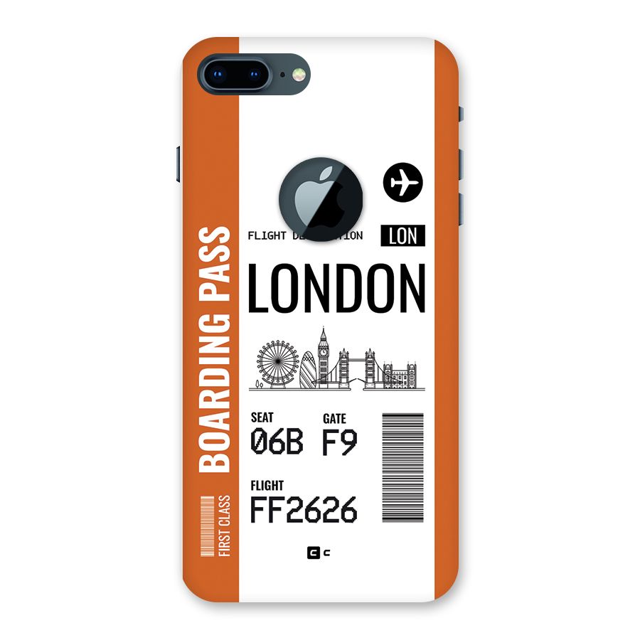 London Boarding Pass Back Case for iPhone 7 Plus Logo Cut