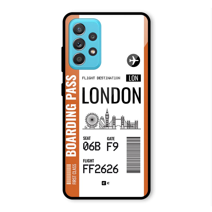 London Boarding Pass Glass Back Case for Galaxy A52s 5G