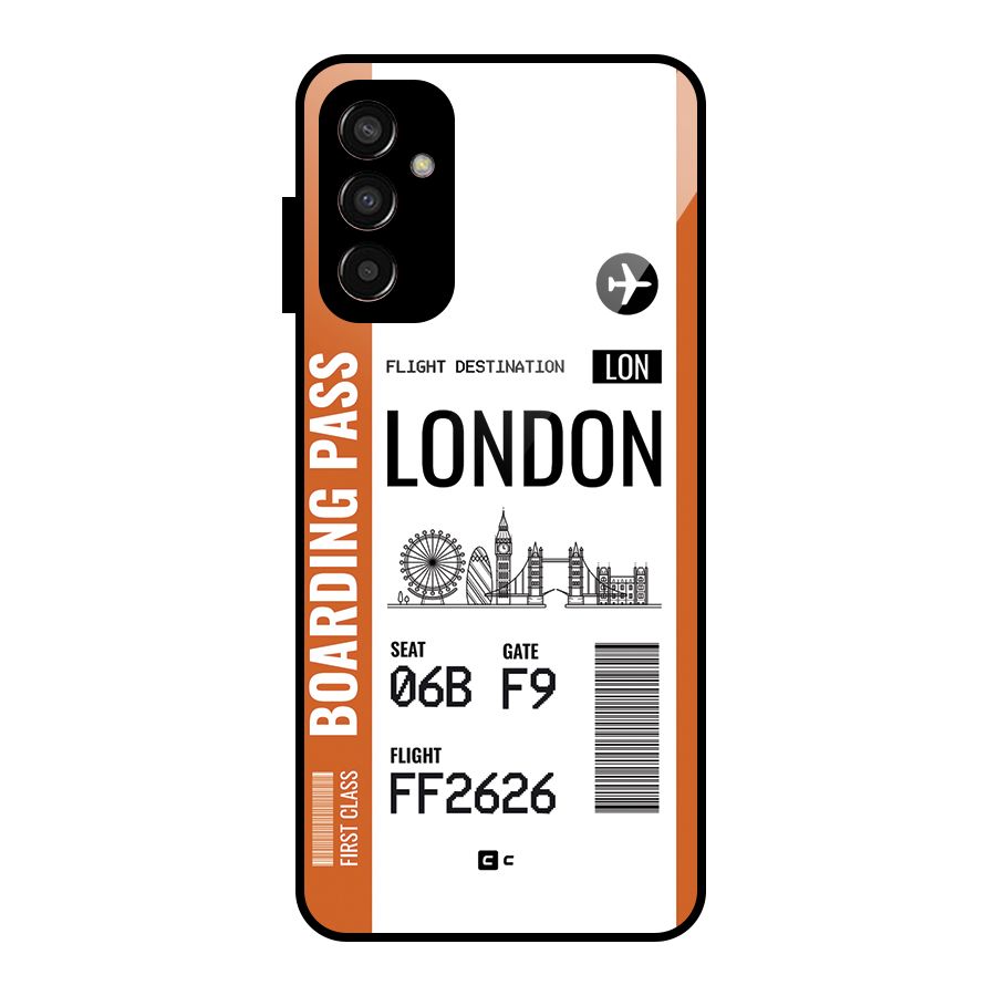 London Boarding Pass Glass Back Case for Galaxy F13
