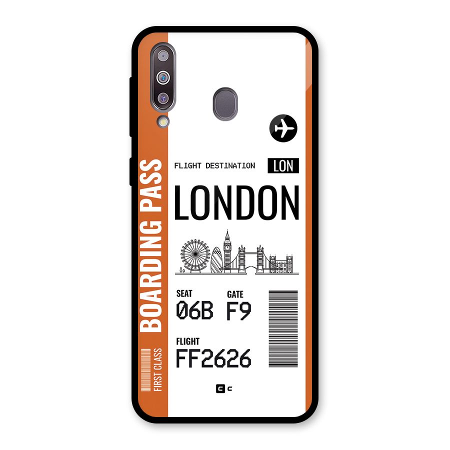 London Boarding Pass Glass Back Case for Galaxy M30