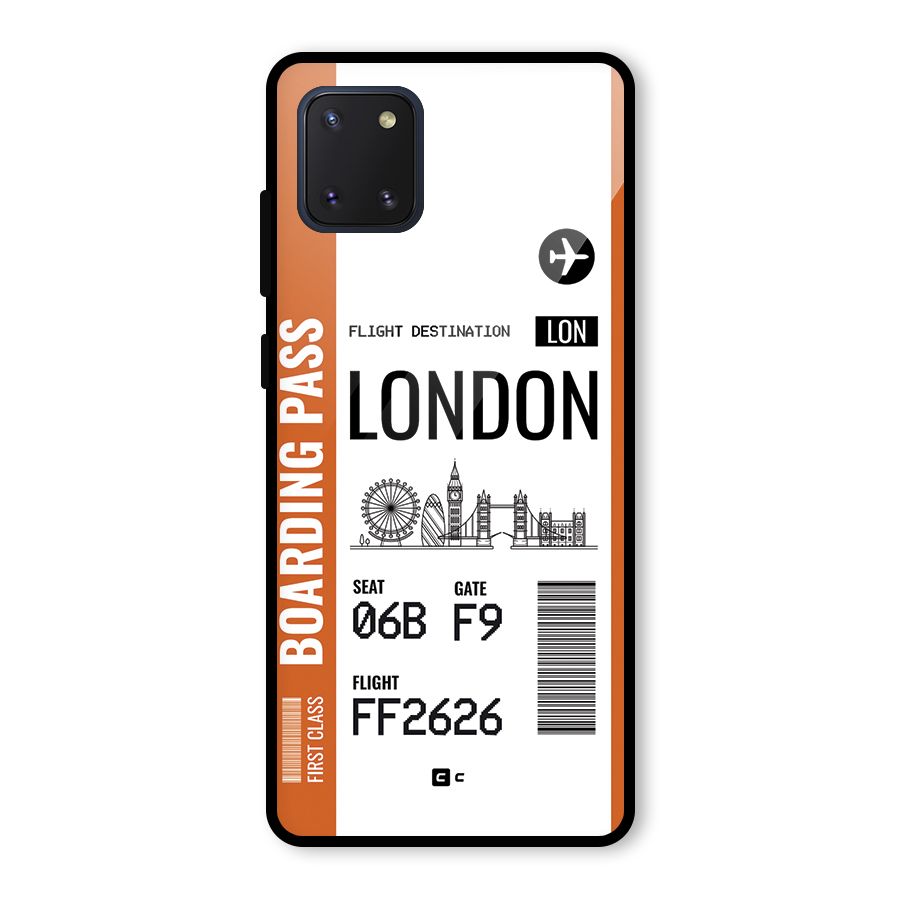 London Boarding Pass Glass Back Case for Galaxy Note 10 Lite