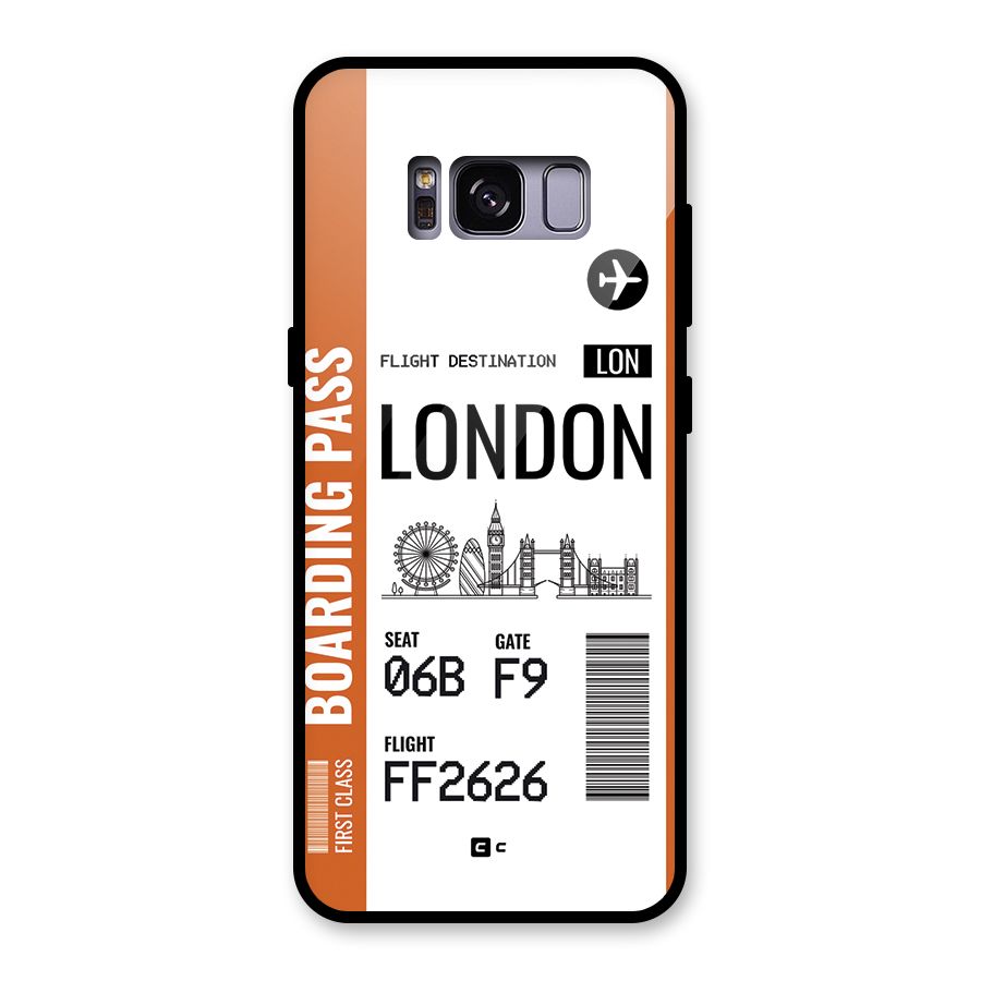 London Boarding Pass Glass Back Case for Galaxy S8
