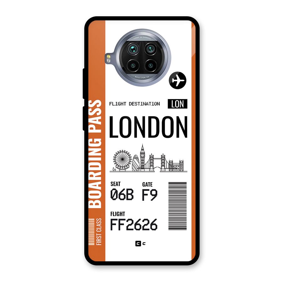 London Boarding Pass Glass Back Case for Mi 10i