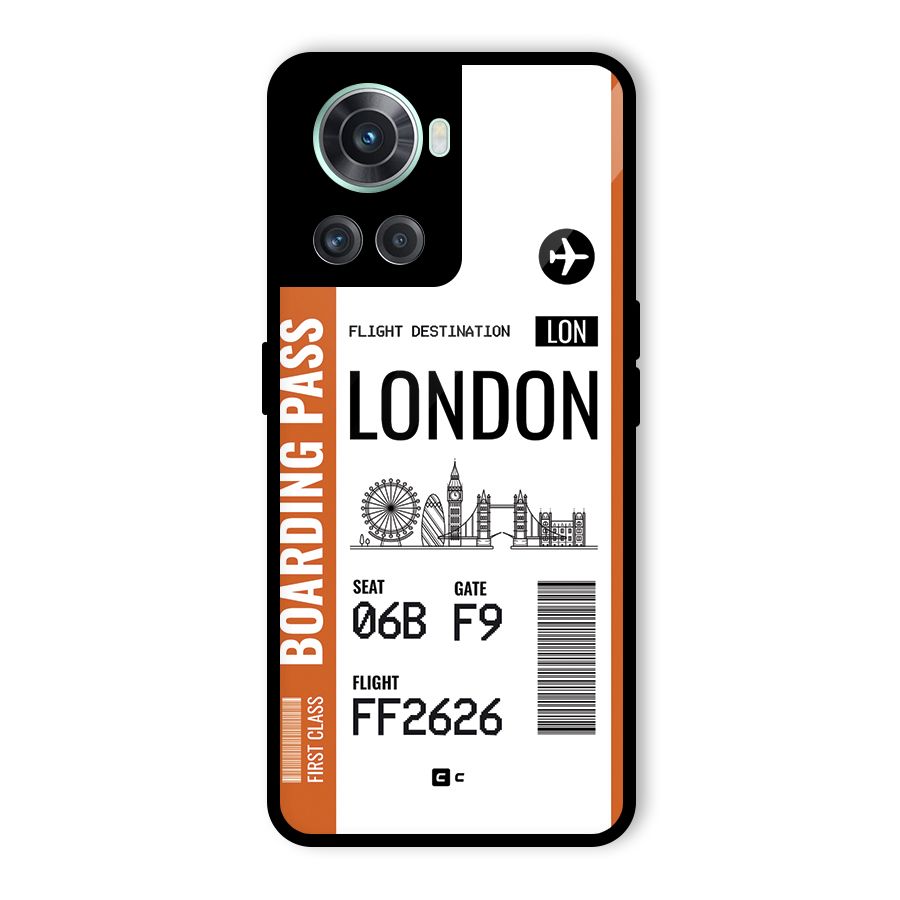 London Boarding Pass Glass Back Case for OnePlus 10R
