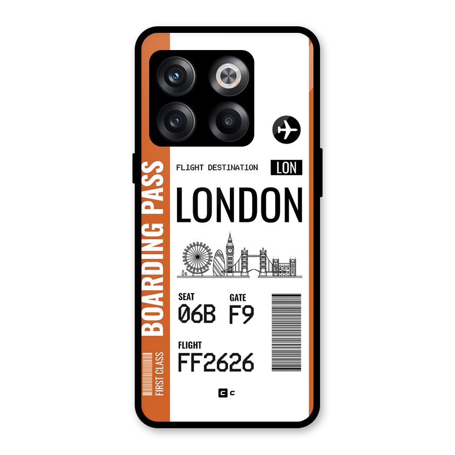 London Boarding Pass Glass Back Case for OnePlus 10T