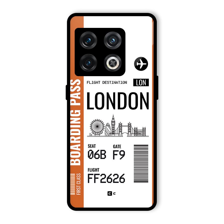 London Boarding Pass Glass Back Case for OnePlus 10 Pro 5G