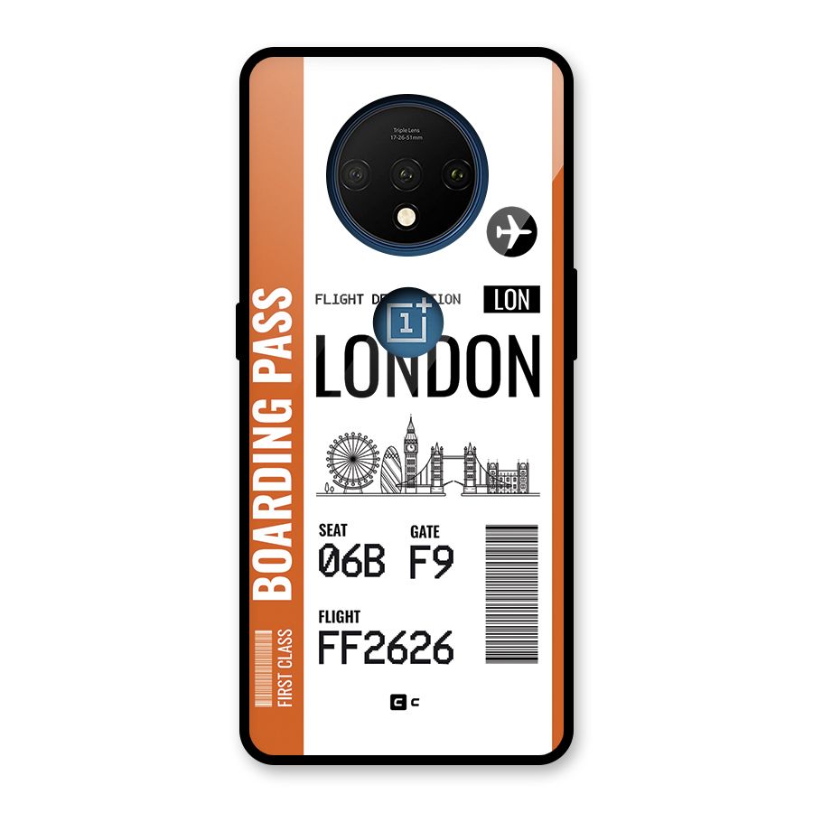London Boarding Pass Glass Back Case for OnePlus 7T