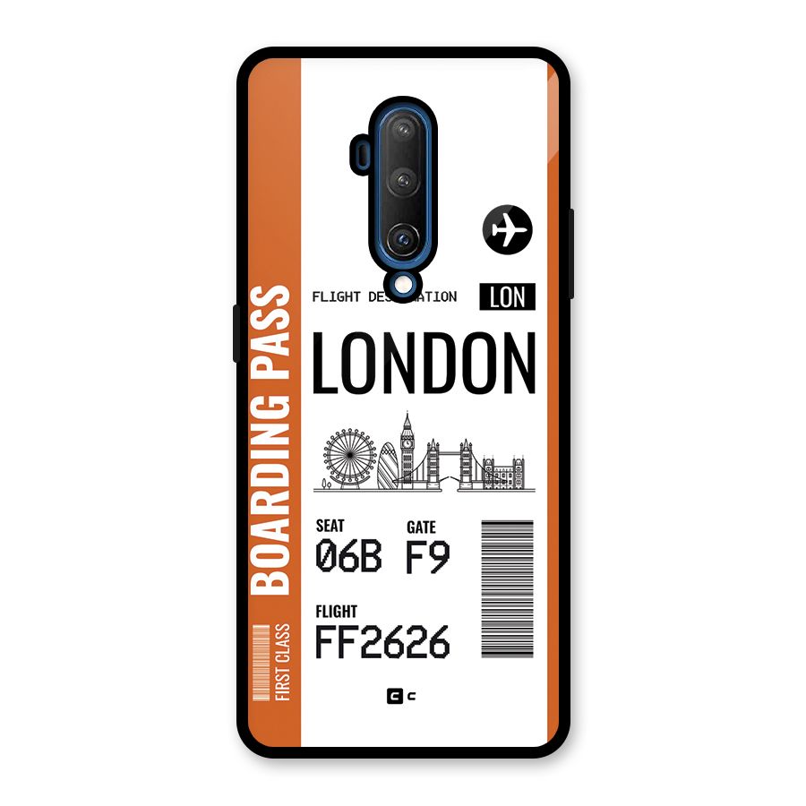 London Boarding Pass Glass Back Case for OnePlus 7T Pro