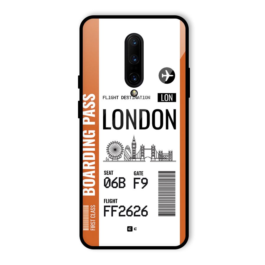 London Boarding Pass Glass Back Case for OnePlus 7 Pro