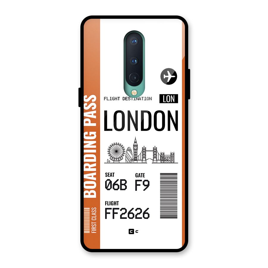 London Boarding Pass Glass Back Case for OnePlus 8