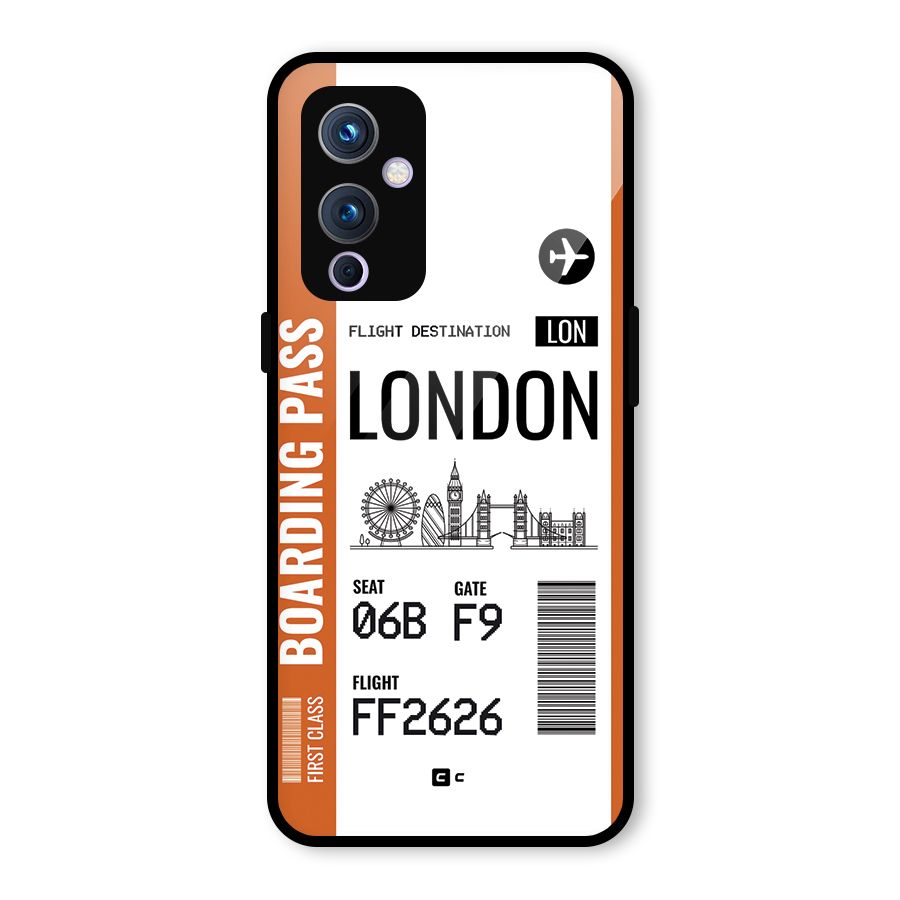 London Boarding Pass Glass Back Case for OnePlus 9