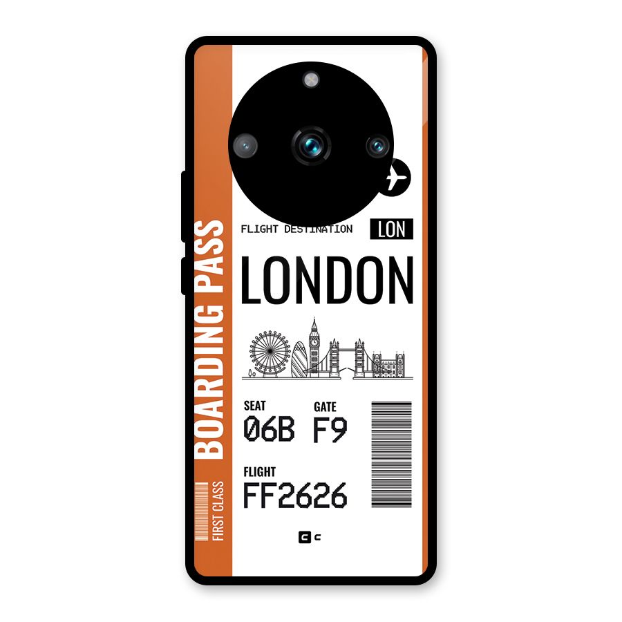 London Boarding Pass Glass Back Case for Realme 11 Pro Plus
