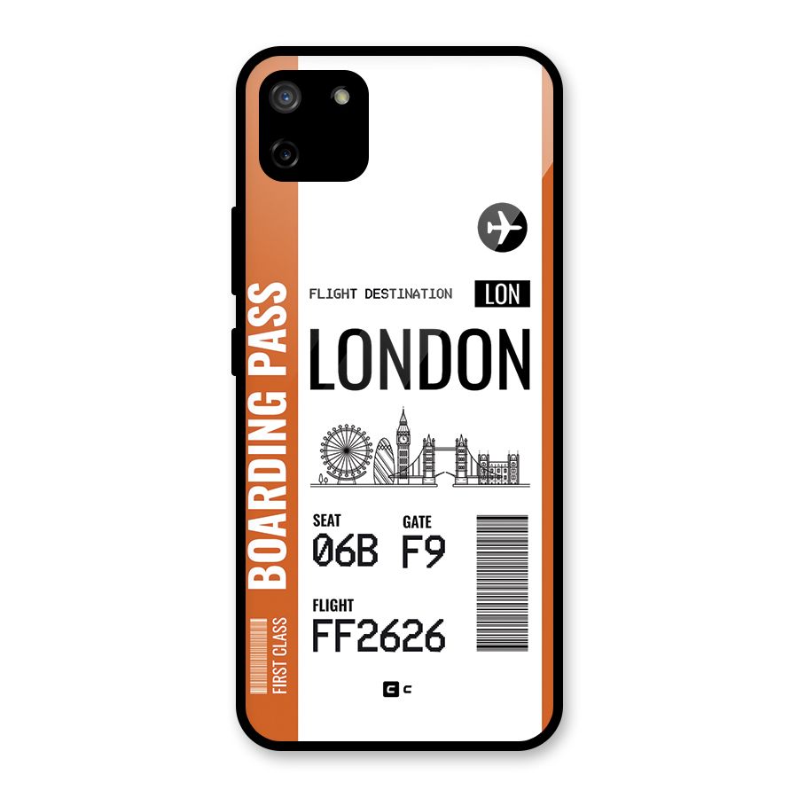 London Boarding Pass Glass Back Case for Realme C11