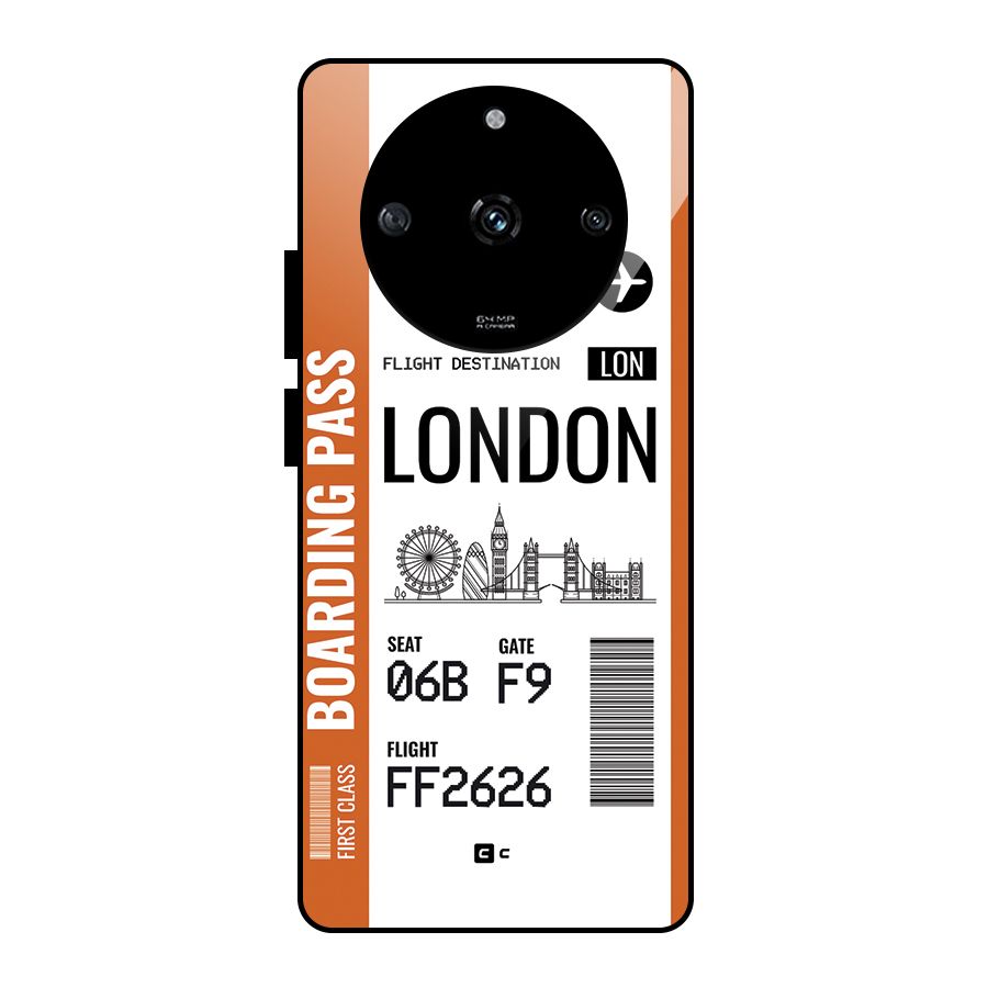 London Boarding Pass Glass Back Case for Realme Narzo 60 5G