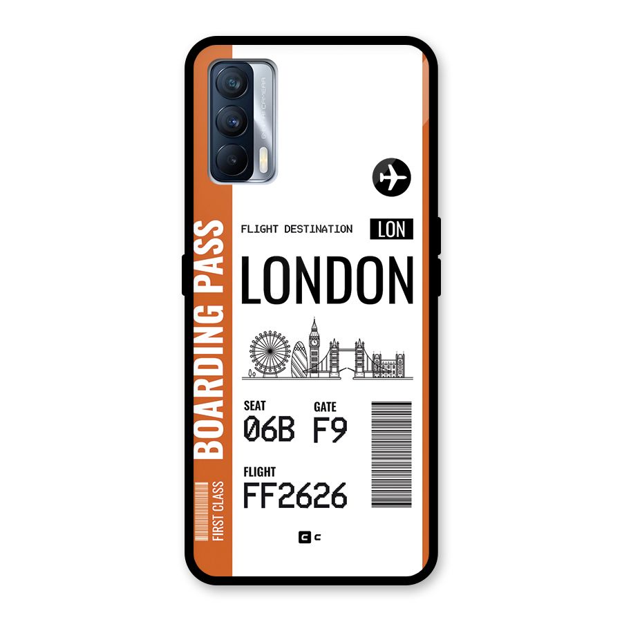 London Boarding Pass Glass Back Case for Realme X7