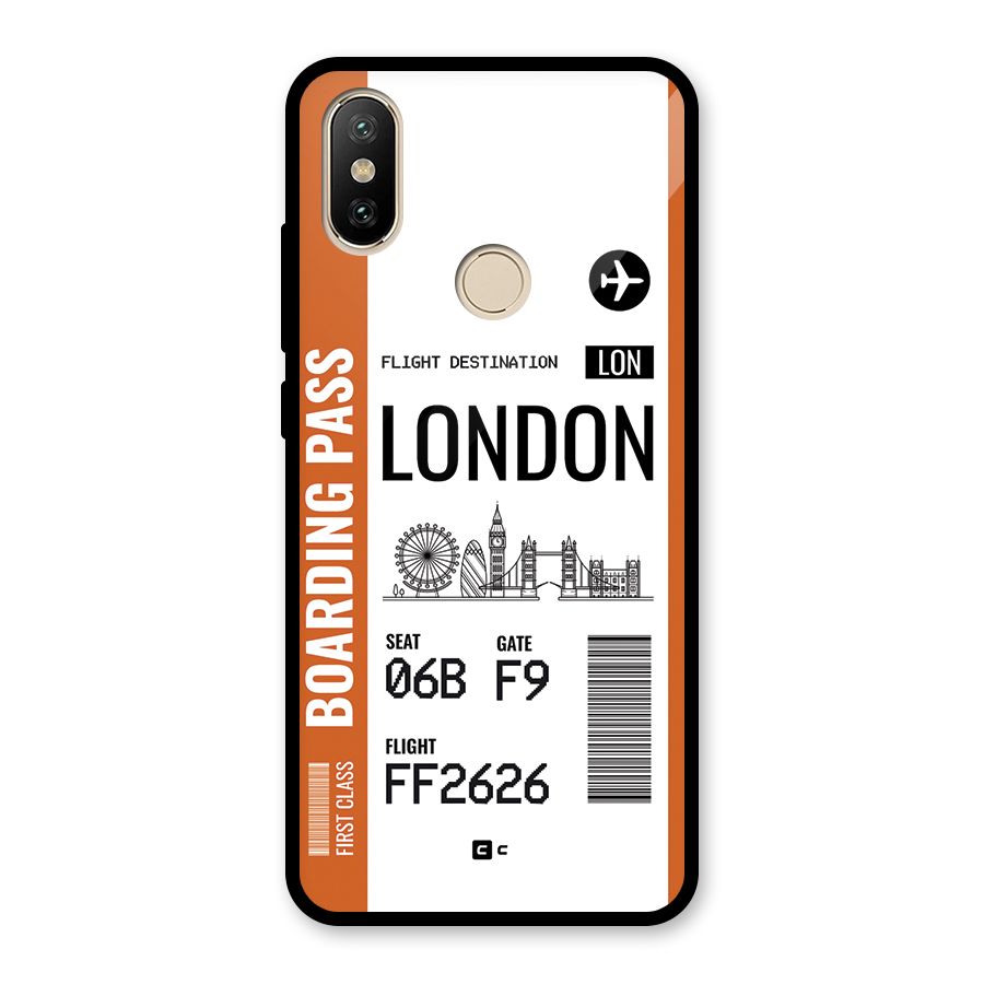 London Boarding Pass Glass Back Case for Redmi A1